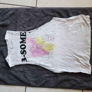 Unif 3-some distressed small muscle tank